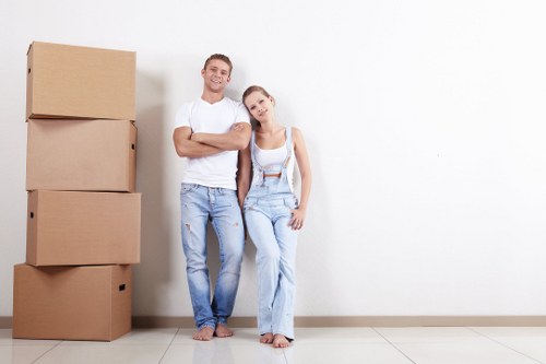 Commercial movers preparing an office relocation in Balham
