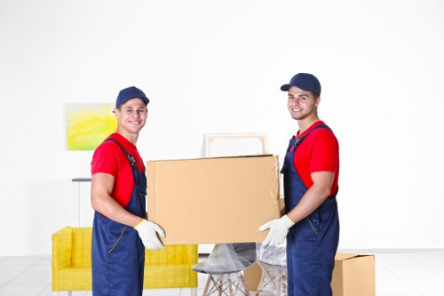 Professional house removals planning in Balham with moving boxes