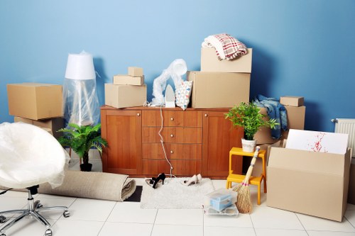 Local house removalists preparing a move in Balham street setting