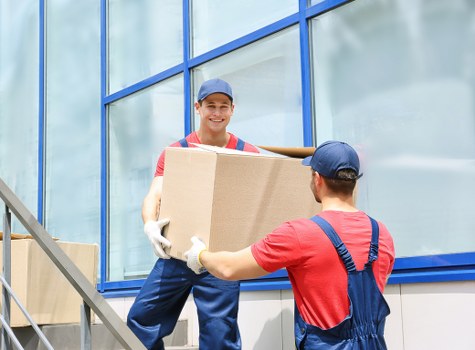 Commercial packing boxes and supplies for a Balham business move