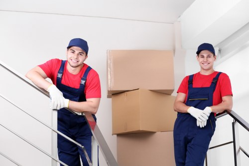 Student removals in Balham with moving boxes ready for transport