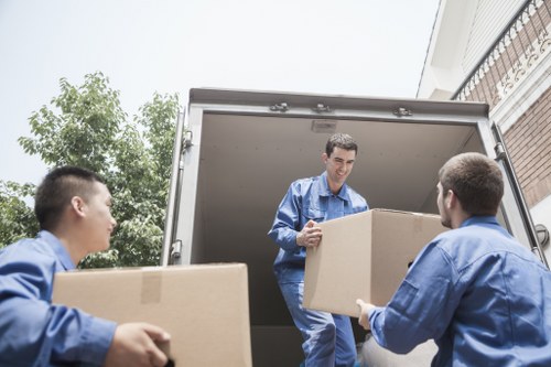 Professional furniture removals in Balham with moving van and packed household items