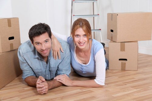 Professional moving truck navigating Balham residential area