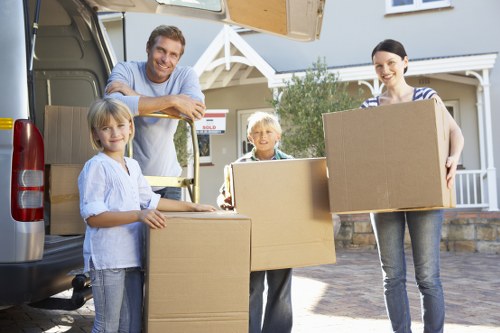 Packing and labelling belongings for house removals in Balham
