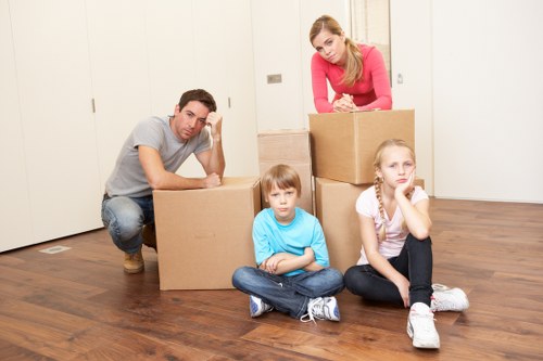 Packed boxes and moving supplies for removals in Balham